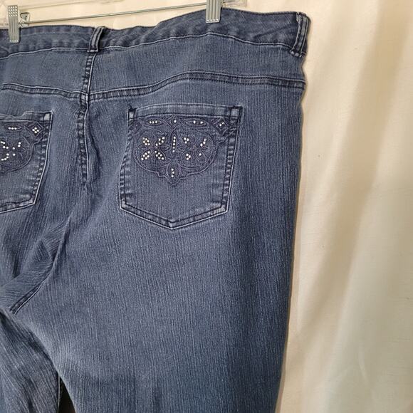 JMS Jeans Women's Size 22W Blue Straight Leg Design - Picture 13 of 15
